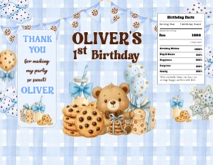Cookies01-ChipBag: Cookies and Milk Party Bundle Digital Download Sweet One Birthday