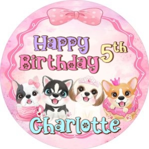 Dog01-CakeImageRound design preview