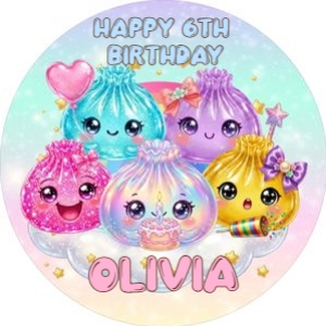 GlitterDumpling01-CakeImageRound design preview