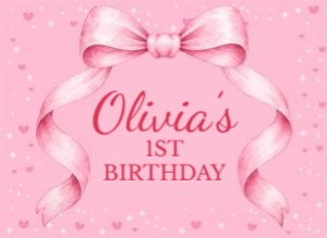 PinkBow01-CakeImageSquare design preview