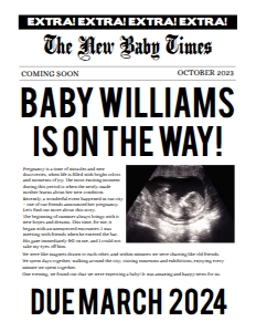 Digital pregnancy announcement - Letter size: Digital pregnancy announcement 290