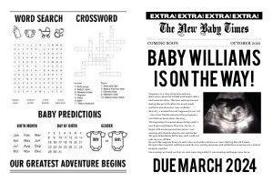 Digital pregnancy announcement 290 design preview