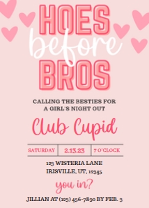Galentine's Day Hoes Before Bros design preview