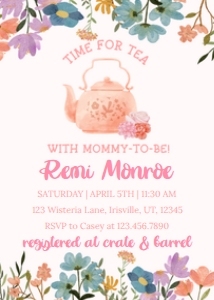 Baby Shower Time for Tea BUNDLE design preview
