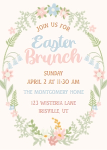 Easter Brunch Floral Frame design preview