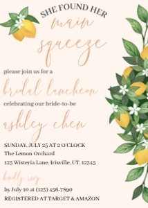Bridal Shower Main Squeeze: Bridal Shower Main Squeeze