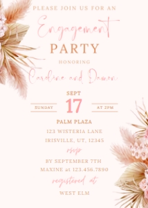 Engagement Party Boho design preview