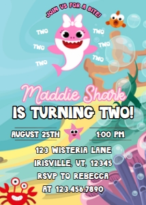 Babies and Kids Birthday Baby Shark Girl: Babies and Kids Birthday Baby Shark Girl