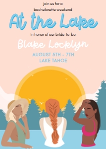 Bachelorette Weekend Lake design preview