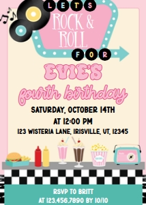 Babies and Kids Birthday 50s Lets Rock and Roll: Babies and Kids Birthday 50s Lets Rock and Roll