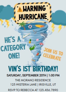 Babies and Kids Birthday Hurricane Warning: Babies and Kids Birthday Hurricane Warning