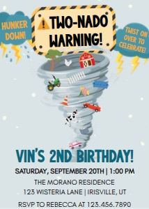 Babies and Kids Birthday Two-nado Four-nado: Babies and Kids Birthday Two-nado Four-nado
