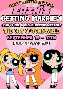 Bachelorette Weekend PowerPuff Girls design preview