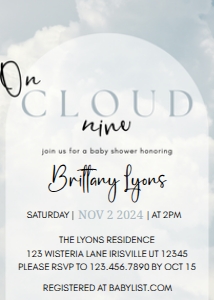 Baby Shower Cloud 9 Blue Bundle: Baby Shower Cloud 9 Blue Bundle