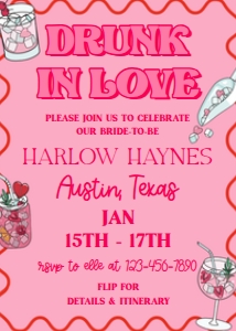 Bachelorette Party Drunk in Love design preview