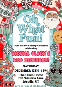 Babies and Kids Birthday Oh What Fun Christmas: Babies and Kids Birthday Oh What Fun Christmas