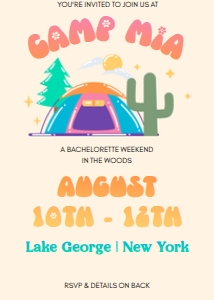 Bachelorette Weekend Camp Bachelorette design preview