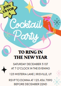 Holiday Parties NYE Retro Cocktail Party: Holiday Parties NYE Retro Cocktail Party