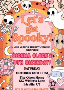 Babies and Kids Birthday Let's Get Spooky Pink: Babies and Kids Birthday Let's Get Spooky Pink