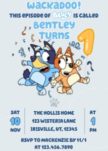 Babies and Kids Birthday Bluey Balloons design preview