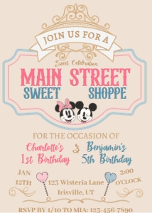 Babies and Kids Birthday Retro Mickey Minnie Sweet Shop: Babies and Kids Birthday Retro Mickey Minnie Sweet Shop