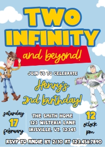 Babies and Kids Birthday Toy Story Two Infinity and Beyond: Babies and Kids Birthday Toy Story Two Infinity and Beyond