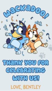 Tags and Labels Bluey Blue design preview
