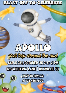 Babies and Kids Birthday Space Boy: Babies and Kids Birthday Space Boy