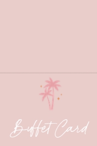 Bachelorette Party Decor Food Tent Labels Palm Springs design preview