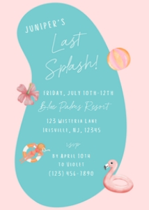 Bachelorette Party Last Splash design preview