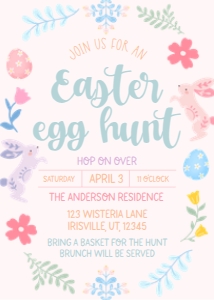 Easter Brunch Whimsical Floral Frame design preview