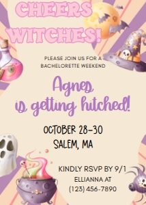 Bachelorette Party Cheers Witches design preview