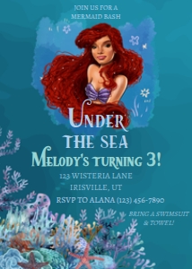 Babies and Kids Birthday New Little Mermaid design preview