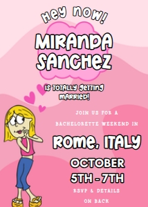 Bachelorette Weekend Lizzie McGuire design preview