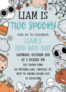Babies and Kids Birthday Spooky Blue: Babies and Kids Birthday Spooky Blue