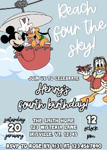 Babies and Kids Birthday Reach Four the Sky: Babies and Kids Birthday Reach Four the Sky