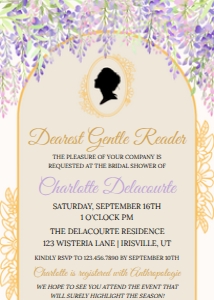 Bridal Shower Bridgerton design preview