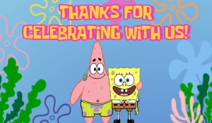 Babies and Kids Birthday Party Decor Gable Box Labels Spongebob design preview