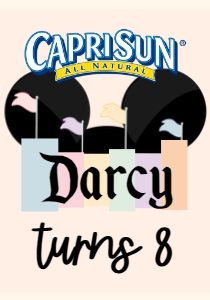 Babies and Kids Birthday Party Decor Juice Pouch Label Disneyland design preview