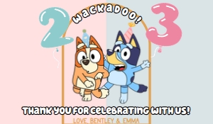 Babies and Kids Birthday Party Decor Gable Box Labels Bluey Joint design preview