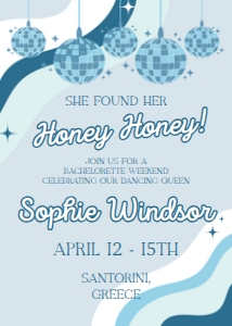 Bachelorette Weekend Mamma Mia design preview
