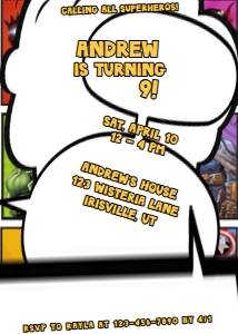 Babies and Kids Birthday Avengers design preview