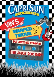Babies and Kids Birthday Party Decor Juice Pouch Label Warped Tour design preview