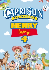 Babies and Kids Birthday Party Decor Juice Pouch Label Toy Story design preview