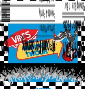 Babies and Kids Birthday Party Decor Chocolate Bar Labels Warped Tour design preview