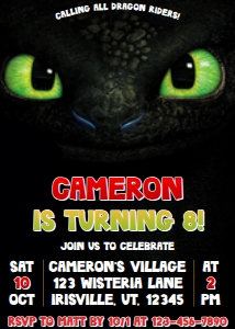 Babies and Kids Birthday How to Train Your Dragon Toothless design preview