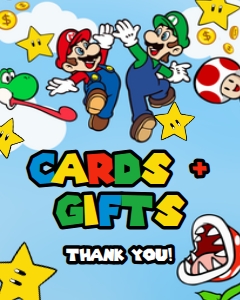Babies and Kids Birthday Party Decor Table Signs Super Mario design preview