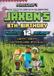 Babies and Kids Birthday Minecraft: Babies and Kids Birthday Minecraft