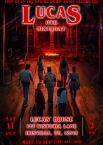 Babies and Kids Birthday Stranger Things Clock design preview