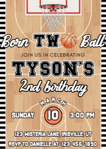 Babies and Kids Birthday Basketball Born 2 Ball: Babies and Kids Birthday Basketball Born 2 Ball